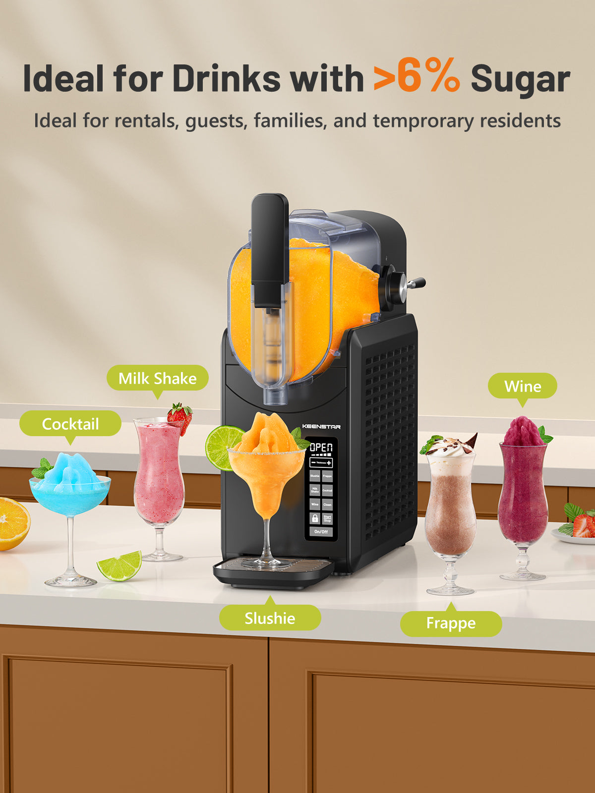 Slushie Machine, 88oz Slushy Machine for Home with Self-Cleaning, Professional Frozen Drink Maker, No Ice Needed, 5 Preset Programs for Frozen Margaritas, Frappés, Milkshake & More