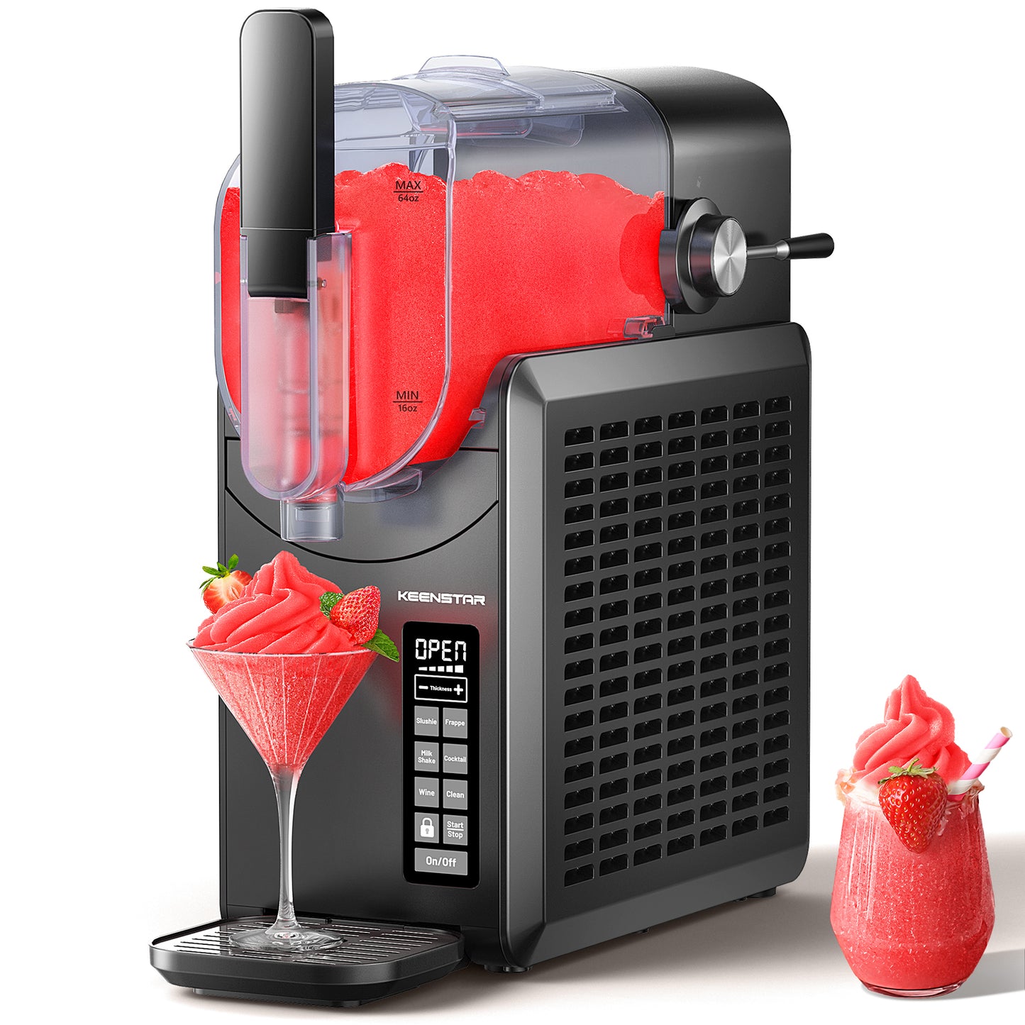 Slushie Machine, 88oz Slushy Machine for Home with Self-Cleaning, Professional Frozen Drink Maker, No Ice Needed, 5 Preset Programs for Frozen Margaritas, Frappés, Milkshake & More