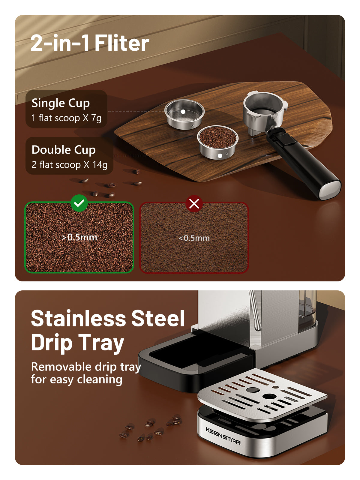 20Bar Espresso Machine with Rapid Cold Brew, Hot & Iced Coffee Makers, Stainless Steel Espresso Maker with Milk Frother Steam Wand, Touch Screen with Water Tank for Latte, Cappuccino, Gift