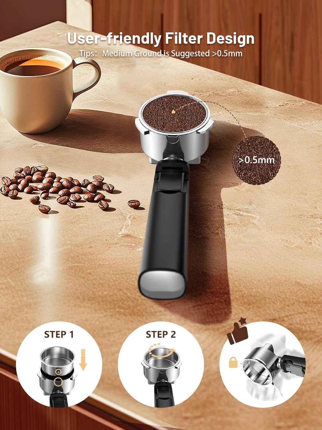 20 Bar Espresso Machine, Hot & Cold Brew Coffee Maker with Milk Frother, Touch Screen, Compact Water Tank, Expresso Coffee Machines for Lattes, Cappuccinos, Americano, Home & Office
